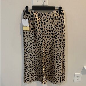 Kourt Leopard Print Pencil Skirt - Black and Tan